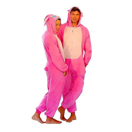 Stitch Blå Rosa Unisex Onesiee Kigurumi Fancy Dress Kostyme Hettegensere Pyjamas -a