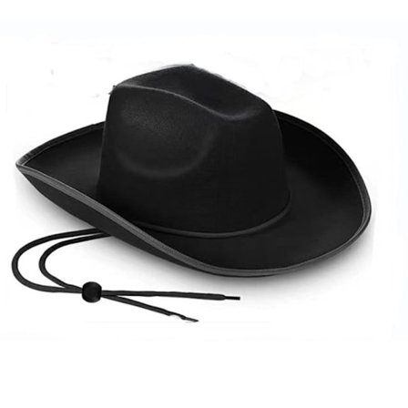 Cosplay cowboyhatt, morsomme denimtilbehør, kostymeball cowboyhatt, performance filt prinsessehatt, bursdag black{FY}