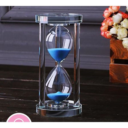 Transparent Krystal Tidsglas Timeglas Urværk Glas Dec DXGHC