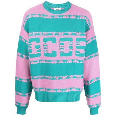 Gcds, Round-neck Knitwear Roze, Heren, Maat:M