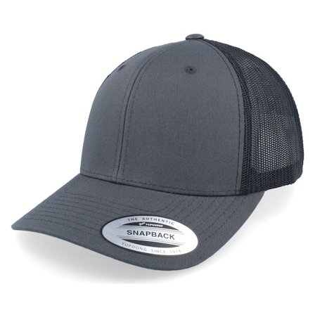 Yupoong - Harmaa trucker Lippis - 6-Panel Classic 2-Tone Charcoal/Black Trucker @ Hatstore