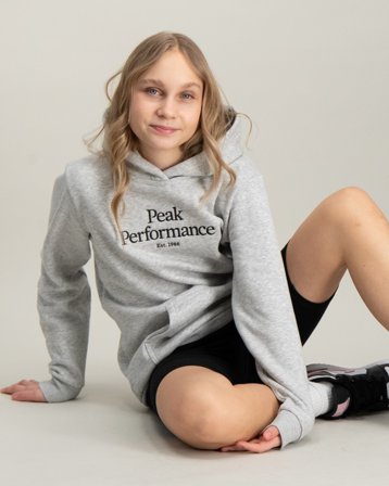 Peak Performance JR Original Hood Gris Sweats à capuche Fille - Kids Brand Store