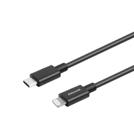 Essentials USB-Kabel USB-C till Lightning MFi 20cm - Svart