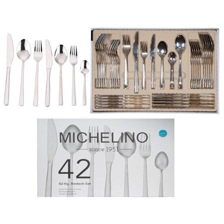 MICHELINO Bestick Set 42 Delar För 6 Personer . Rostfritt