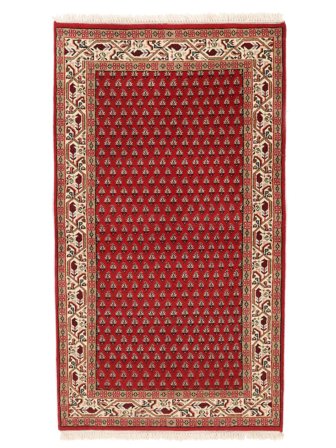 Oosters Mir Indiaas Vloerkleed 93X163 Donkerrood/Bruin Wol, India