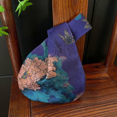 Blommig Handväska Knuten Armbandsväska 5 5