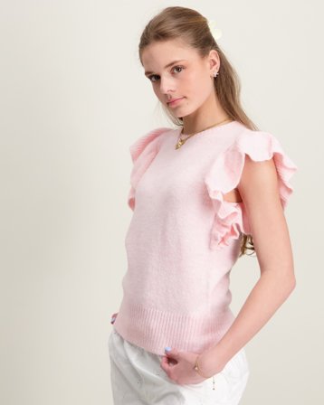 LMTD NLFLODET KNIT VEST Rosa Genser Jente - Kids Brand Store