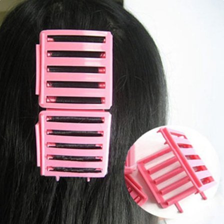 3 st perm-klämmor, naturliga, skadar inte håret