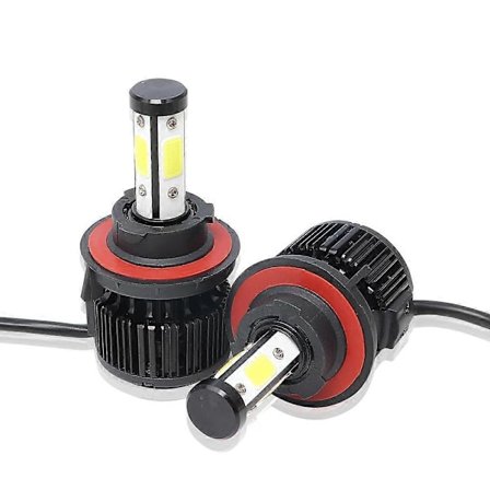 4-sivuinen 120W 32000LM H13 9008 LED-ajovalot Hi/Low Beam 6000K Kirkas Canbus DB