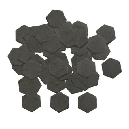 1:16 Miniatyrklossar Skalmodell Tåg Diorama Scenery Decor 40 st Grå Hexagon
