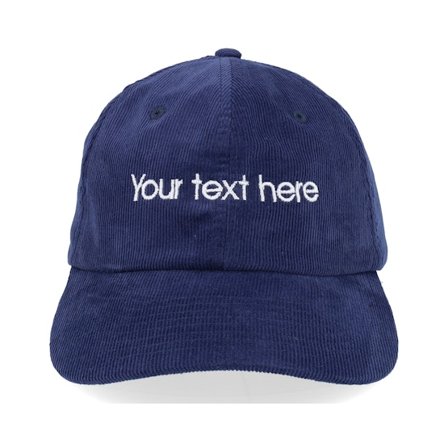 Beechfield - Bleu unconstructed Casquette - Embroidery Corduroy Oxford Navy Dad Cap @ Hatstore