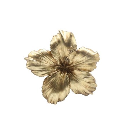 Kultainen polyresiini-seinäkoriste, 27x6x26cm