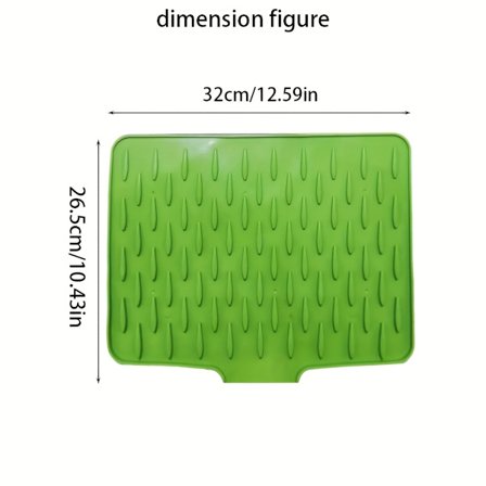 Kjøkken Silikon Avrenningsmatte med Innebygd Dreneringsdesign