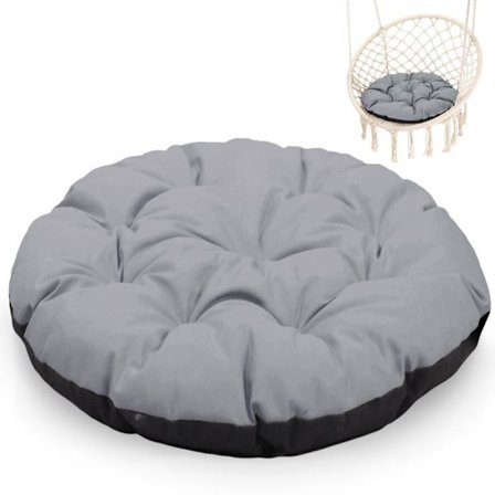 Papasan stolshynde udendørs siddepude 60 cm - hængende havestolshynder i rattan Mørkegrå