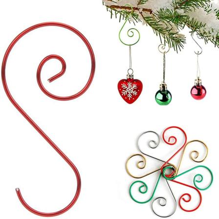 Julprydnadskrokar, S-formade Trädhängare I Stål (mix)