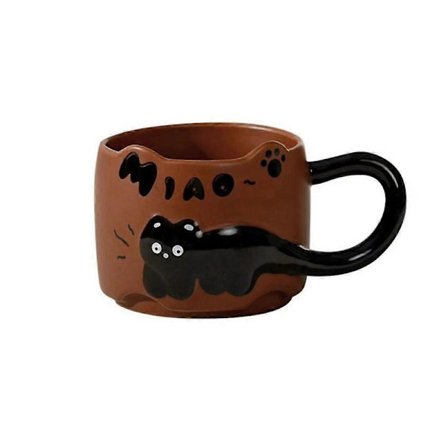 Katt Katt Staplade Koppar, Söta Stapelbara Kaffemuggar, Keramiska Roliga Djur Kaffemuggar