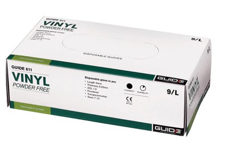Guide Gloves 611 Handske PVC 9, 100-pack, Arbetskläder