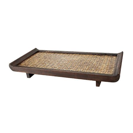 Rektangulært tebrett, kaffe- og snacksfat, matserveringsbrett for restaurant og kafé