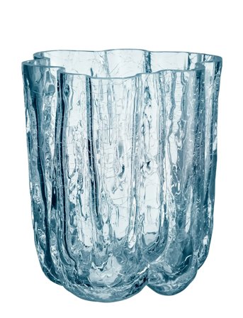 Crackle Vase Blue Kosta Boda
