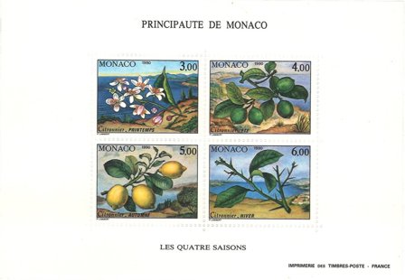 Monaco 1990 - YT BF 51 (1749-1752) - Postfrisk miniark