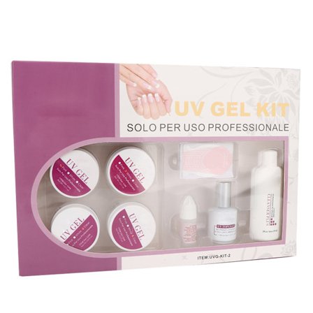 UV Gel Nagel Förlängningskit med Nagelspetsar Lim Fil Penna Manikyr Verktygsset 2st