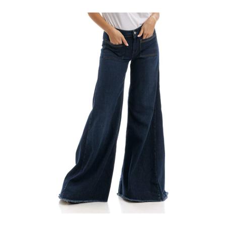 Dondup, Wide Jeans Blauw, Dames, Maat:W28