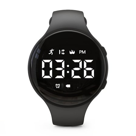 LED skridttællerur til drenge og piger, digital skridttæller, vibrerende vækkeur, stopur