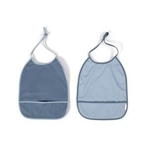 Filibabba 2-Pack Muddly Blue/Powder Blue Bibs One Size - Baby feeding - One size - Blue
