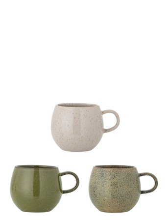 Bloomingville Addison Mug, Green, Stoneware - Green - 50 CL