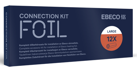 Ebeco 8960653 Tilbehørsett til varmefolie Large, for 12 folier, Varme