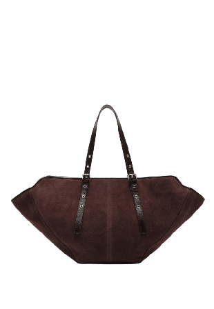 Nunoo Nora Suede Chocolate Handväskor Dam Brun Maxi