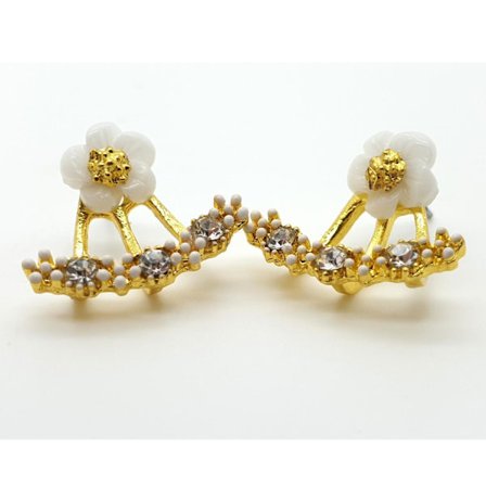 Örhängen toppar dubbar Daisy blomma tvåsidiga