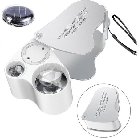 30 X 60 Kellosepän Suurennuslasi, LED-Suurennuslasivalaisin Tarkkuusasteikko Kellosepän Suurennuslasi Kellojen Timanteille, Kaiverruksille, 