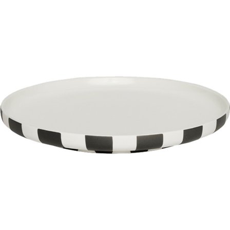 Oyoy living design Toppu frokosttallerken Ø20, hvid/sort - Hvid og sort | KitchenOne