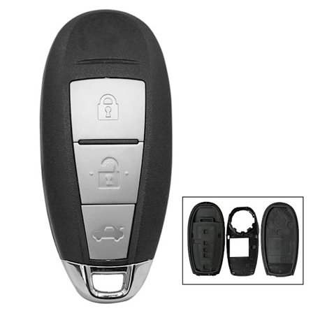 2/3 Knap Fjernbetjent Bilnøgle Skal Fob til Suzuki Swift SX4 Vitara 2010-2016 TS007/TS008 Smart Nøgle Etui Cover med Lille Nøgle