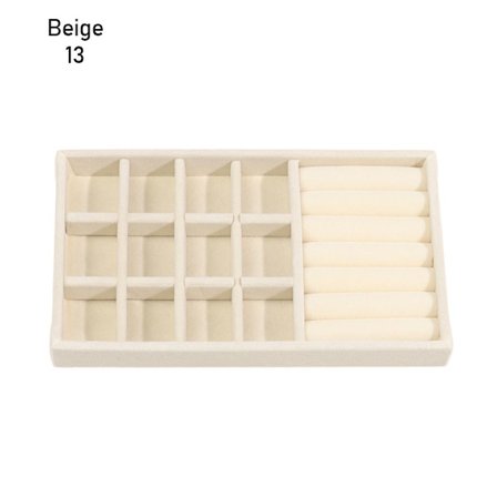 Roterande smyckeskrin Örhängehållare BEIGE 13 beige 13