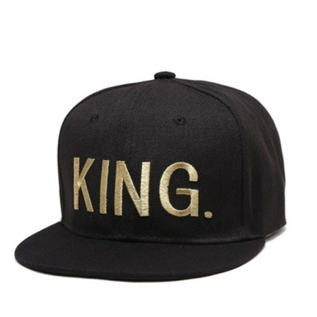 KingQueen Gold Letter Baseball Keps Hip Hop Keps