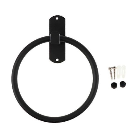 Aluminium Badeværelse Hotel Brusebad Håndklædering Rack Bade Skinne Vægmonteret Rund Hylde Hængende Holder