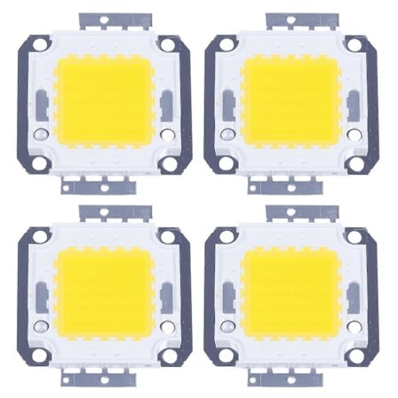 4x 3800lm 50w LED-brikkepære Lampe Lys Varmt Hvit Høy Effekt DIY