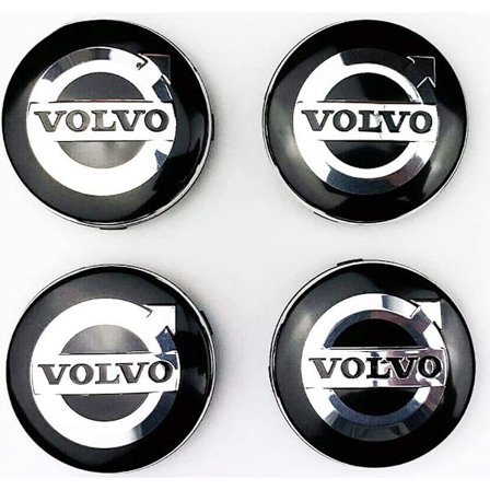 4 stk. 64MM Bilhjulkapsler til Volvo V40 V60 V90 S60 S40 V70 XC70 XC60 XC90 Stilfuldt Emblem Biltilbehør til Eksteriør