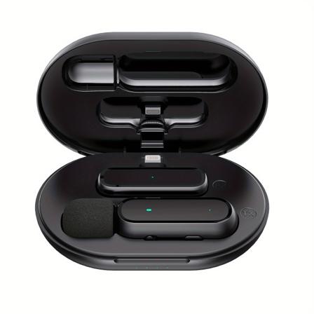 5,08 Cm 1 Trådlös Lavalier Mikrofon Med Case För IPhone IPad Android Samsung Clip-on Lapel Mic För Videoinspelning YouTube Vlogg