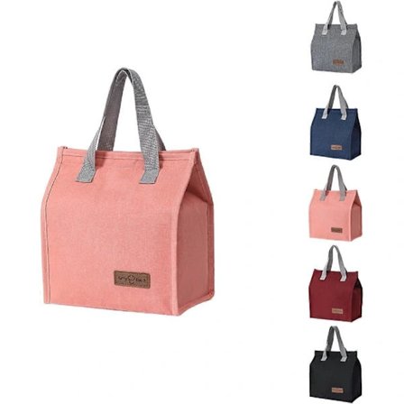 Madkasser til kvinder, genanvendelig frokosttaske med inderlomme, madkasse til arbejde/skole/rejse/picnic (pink)