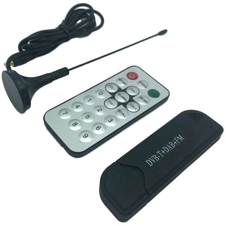 SDR-mottaker RTL2832U USB2.0 DVB-T DAB FM SDR RTL-SDR radiomottaker med antenne og fjernkontroll