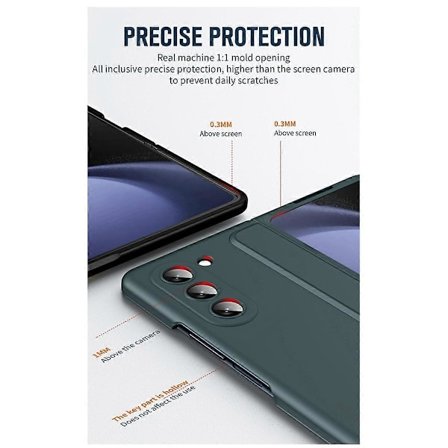 Galaxy Z Fold 5 Fodral Vikbar Skärm Pennhållare Stötsäker Grön