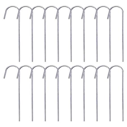24 stk. Udendørs Teltsøm Spids Metal Teltsøm Campingudstyr Teltsømningspiger Camping Jordspiger Silver 12.8X2.5X0.5CM