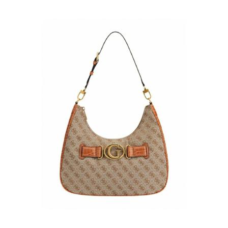 Guess, Shoulder Bags Beige, Dames, Maat:ONE Size,leer