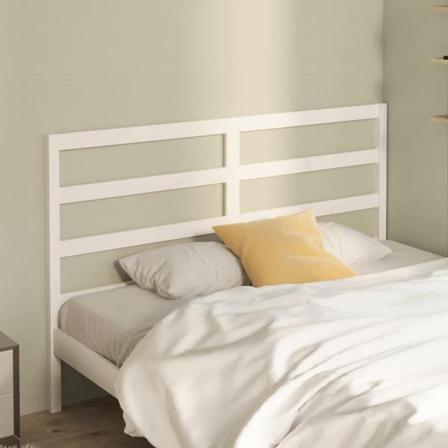 Vidaxl Sänggavel Vit 156x4x100 Cm Massiv Furu Vit