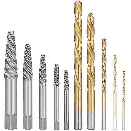 10 stk Skrueudtræk Venstrehåndet Koboltbore Bits Metalfjerner