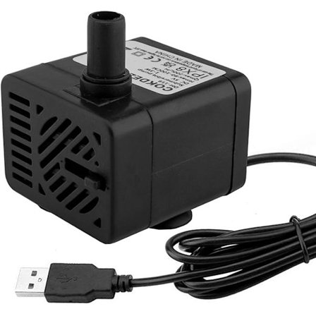 1 stk Mini USB nedsenkbar vannpumpe (DC 5W 70L/H) Justerbar Ult