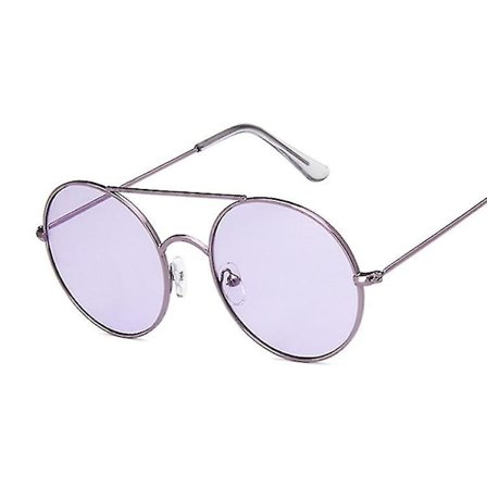 Vintage Metall Runde Solbriller Kvinner Personlighet Svart Store Røde Solbriller Nyanser Kvinnelige Solbriller Uv400
